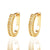 Popular U-shaped Geometric Zircon Copper Earrings Wholesale