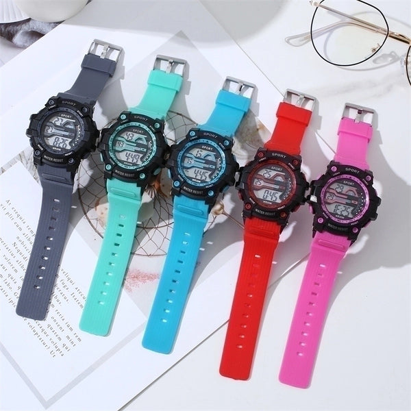 Preppy Style Sweet Solid Color Electronic Kids Watches