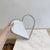 Pu Leather Color Block Heart-shaped Evening Bags