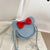 Pu Leather Fashion Bow Cute Children's Cross -body Bag Mini Coin Purse