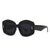 Punk Color Block Gradient Color Pc Cat Eye Full Frame Women's Sunglasses