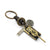 Punk Cowhide Hand-woven Car Keychain