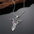 Punk Cross Skull Stainless Steel Plating Rhinestones Unisex Pendant Necklace