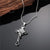 Punk Cross Skull Stainless Steel Plating Rhinestones Unisex Pendant Necklace