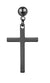 Punk Cross Stainless Steel Plating Drop Earrings 1 Piece