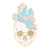 Punk Heart Skeleton Skull Alloy Stamping Stoving Varnish Plating Unisex Brooches