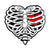 Punk Heart Skeleton Skull Alloy Stamping Stoving Varnish Plating Unisex Brooches