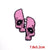 Punk Letter Skull Embroidery Thread Cloth Sticker 1 Piece