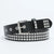 Punk Solid Color Pu Leather Iron Women'S Leather Belts