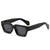 Punk Streetwear Color Block Ac Square Full Frame Women's Sunglasses