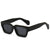 Punk Streetwear Color Block Ac Square Full Frame Women's Sunglasses