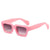 Punk Streetwear Color Block Ac Square Full Frame Women's Sunglasses