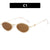 Punk Streetwear Oval Ac Oval Frame Full Frame Women's Sunglasses