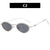 Punk Streetwear Oval Ac Oval Frame Full Frame Women's Sunglasses