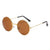 Punk Streetwear Solid Color Ac Round Frame Full Frame Women's Sunglasses