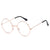 Punk Streetwear Solid Color Ac Round Frame Full Frame Women's Sunglasses