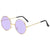 Punk Streetwear Solid Color Ac Round Frame Full Frame Women's Sunglasses