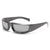 Punk Streetwear Solid Color Ac Square Full Frame Men's Sunglasses