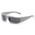 Punk Streetwear Solid Color Ac Square Full Frame Men's Sunglasses