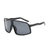 Punk Streetwear Solid Color Pc Special-shaped Mirror Full Frame Women's Sunglasses