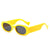 Punk Streetwear Square Ac Oval Frame Full Frame Women's Sunglasses