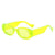 Punk Streetwear Square Ac Oval Frame Full Frame Women's Sunglasses