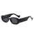 Punk Streetwear Square Ac Oval Frame Full Frame Women's Sunglasses