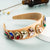 Pure Color Cloth Inlaid Rhinestone Glass Drill Headband Baroque Hair Ornament