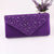 Purple Black Gold Polyester Satin Solid Color Square Evening Bags