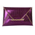 Purple Gold Silver Pu Leather Solid Color Square Evening Bags