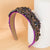 Purple Inlaid Glass Geometric Wide-brimmed Headband Wholesale