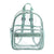 Pvc Solid Color Fashion Transparent Square Functional Backpack