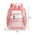 Pvc Solid Color Fashion Transparent Square Functional Backpack