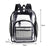 Pvc Solid Color Fashion Transparent Square Functional Backpack