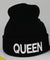 Queen King Letter Embroidery Knitted Beanie Wholesale