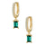 Rectangular Pendant Brass Fashion Earrings Wholesale Jewelry