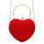 Red Black Velvet Solid Color Heart-shaped Evening Bags