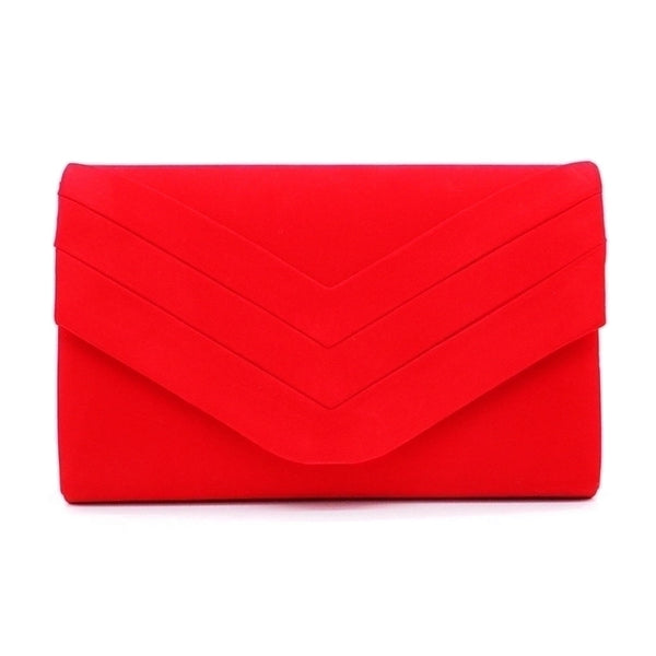 Red Blue Black Flannel Solid Color Square Evening Bags