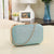 Red Blue Black Pu Leather Metal Solid Color Square Evening Bags