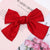 Red Bow Hairpin Back Head Lolita Hair Accessories Spring Clip Steel Clip Hair Rope Japanese Hairpin Headdress Clip