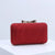 Red Dark Purple Fuchsia Pu Leather Pleated Square Evening Bags