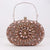 Red Green Blue Pu Leather Polyester Flower Rhinestone Oval Evening Bags