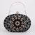 Red Green Blue Pu Leather Polyester Flower Rhinestone Oval Evening Bags