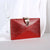 Red Purple Black Pu Leather Leaves Square Evening Bags