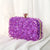 Red Purple Green Iron Solid Color Beading Evening Bags