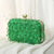 Red Purple Green Iron Solid Color Beading Evening Bags