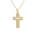 Religious Jewelry Copper-plated 18k Gold Zircon Cross Pendant Necklace