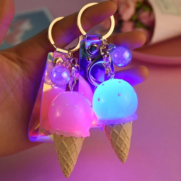 Resin Luminous Ice Cream Keychain Wholesale