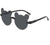 Retro Animal Ac Cat Eye Frameless Kids Sunglasses