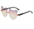 Retro Animal Ac Cat Eye Frameless Kids Sunglasses